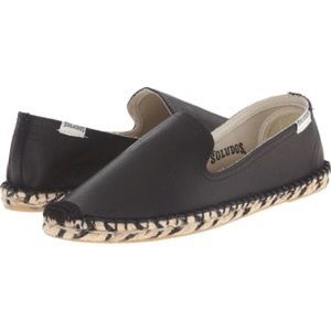 Soludos Black Zebra Jute Bottom Smoking Slippers